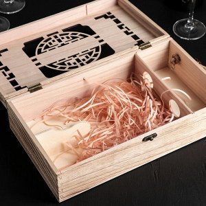 Ящик для хранения вина «Мерло», 35x20 см, на 2 бутылки