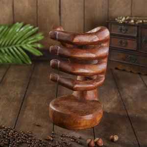 Подставка под бутылку «Рука», 14x14x25 см, дерево