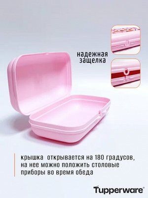 Ланч-бокс вкусняшка 1шт - Tupperware® розовый.