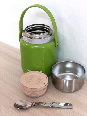 Термос для еды 1 л с ложечкой, зеленый - Tupperware®.