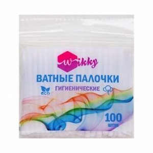 Ватные палочки Wikky п/э 100 шт