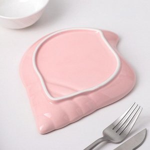Блюдо 21х16 см "Улитка", цвет розовый