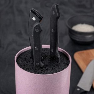 Подставка для ножей с наполнителем «Нежность», 22?11 см, цвет розовый