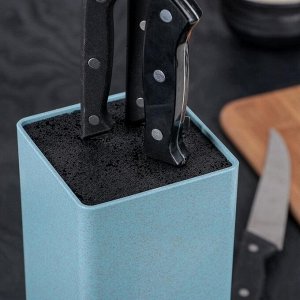 Подставка для ножей с наполнителем «Нежность», 22?9 см, цвет голубой