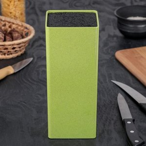 Подставка для ножей с наполнителем «Нежность», 22x9 см, цвет зелёный