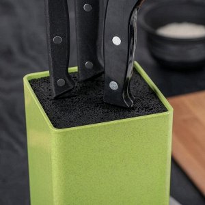 Подставка для ножей с наполнителем «Нежность», 22?9 см, цвет зелёный