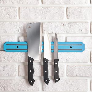 СИМА-ЛЕНД Держатель для ножей магнитный, 38 см, цвет синий