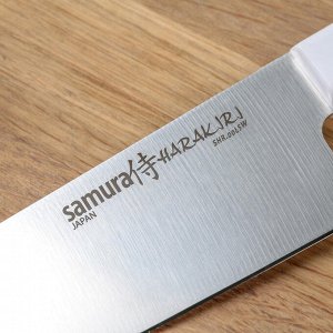 Набор кухонных ножей Samura HARAKIRI, 3 шт, лезвия 10 см, 12 см, 20 см, белая рукоять