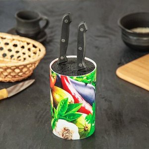 Подставка для ножей с наполнителем«Яркоцвет», 14x9 см, цвет МИКС