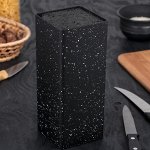 Подставка для ножей «Зефир», 22?10 см, с наполнителем, цвет чёрный