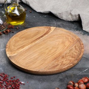 Тарелка деревянная, 25 см, массив дуба