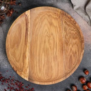 Тарелка деревянная, 25 см, массив дуба