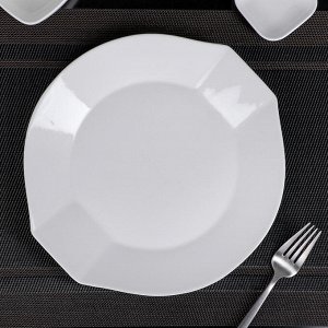 Тарелка обеденная «Бланш», 26?25?1,5 см, цвет белый