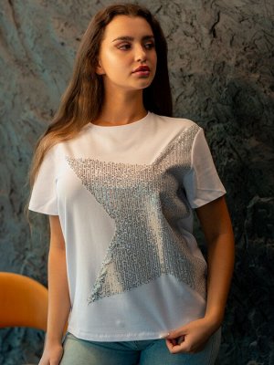 Футболка с пайетками Звезда