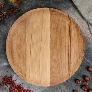Тарелка деревянная, массив дуба, 30 см