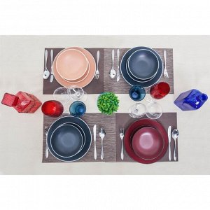 Тарелка обеденная «Ваниль», 27 см, цвет бордовый