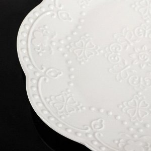 Тарелка десертная «Сьюзен», d=20,5 см, цвет белый
