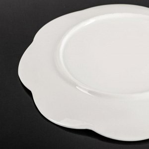 Тарелка десертная «Сьюзен», d=20,5 см, цвет белый