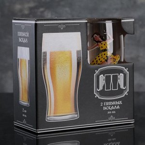 Набор бокалов для пива Рin-up Beer, 500 мл, 2 шт, рисунок МИКС