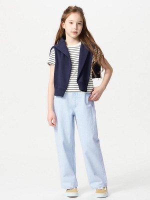 UNIQLO - широкие джинсы прямого кроя без молнии - 62 BLUE