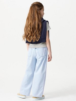 UNIQLO - широкие джинсы прямого кроя без молнии - 67 BLUE