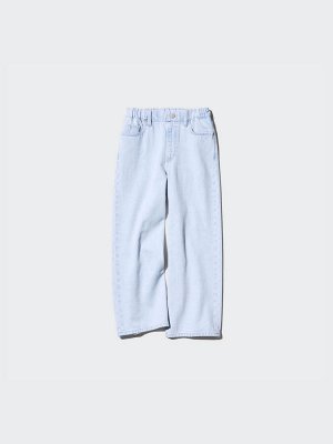 UNIQLO - широкие джинсы прямого кроя без молнии - 67 BLUE