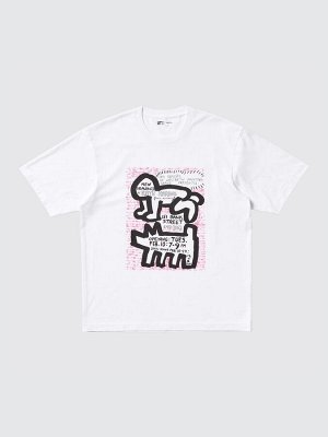 UNIQLO UT - хлопковая футболка свободного силуэта с дизайном от Кит Харинг