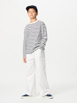 UNIQLO - широкие джинсы прямого кроя на молнии - 01 OFFWHITE