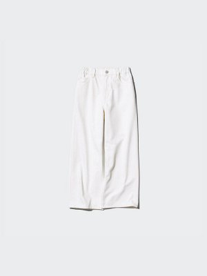 UNIQLO - широкие джинсы прямого кроя на молнии - 01 OFFWHITE