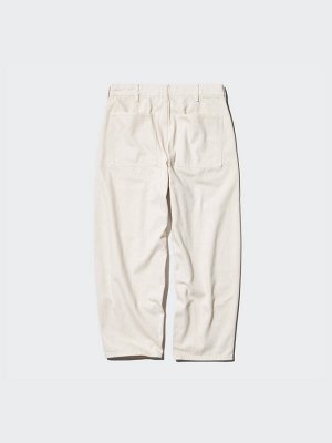 UNIQLO - широкие джинсы зауженного силуэта из хлопка - 09 BLACK