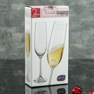 Набор бокалов для шампанского «Виола», 190 мл, 2 шт