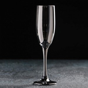 Бокал стеклянный для шампанского «Кьянти», 170 мл, цвет серый