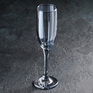 Бокал стеклянный для шампанского «Кьянти», 170 мл, цвет синий