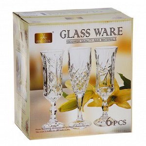 Набор бокалов для шампанского «Венеция», 180 мл, 6?19 см, 6 шт