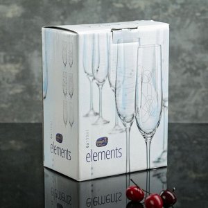 Набор бокалов для шампанского «Виола. Elements», 190 мл, 6 шт
