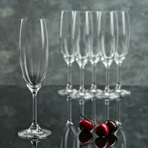 Набор бокалов для шампанского «Лара», 220 мл, 6 шт