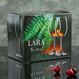 Набор бокалов для вина «Лара», 350 мл, 6 шт