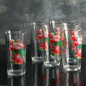 Набор стаканов для сока 250 мл "Фламинго", 6 шт