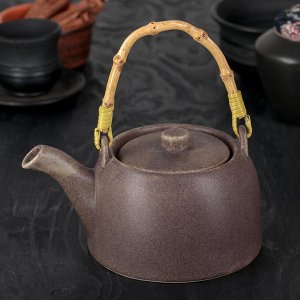 Чайник заварочный 500 мл "Шифу", с металлическим ситом, цвет коричневый