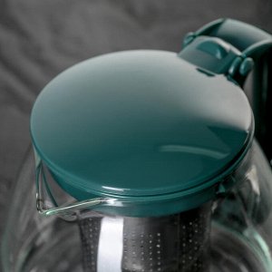 СИМА-ЛЕНД Чайник стеклянный заварочный «Джони», 700 мл, с металлическим ситом, цвет МИКС