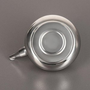 Чайник из нержавеющей стали «Гретель», 1,1 л, металлическое сито, цвет хромированный