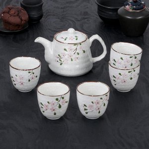 Набор чайный "Весна", 6 предметов: чайник 550 мл, 5 чашек 150 мл