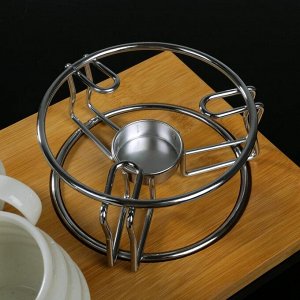 Набор чайный «Эстет» на деревянной подставке, 5 предметов: чайник 1 л, 4 кружки 150 мл