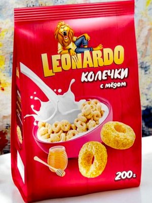 Яшкино Готовый завтрак «Колечки с мёдом», «Leonardo», 200 г