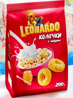 Яшкино Готовый завтрак «Колечки с мёдом», «Leonardo», 200 г
