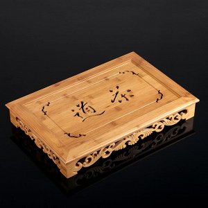 Стол для чайной церемонии с подносом «Бамбуковая роскошь», 45x30x7 см
