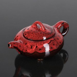 Набор для чайной церемонии "Лунное озеро", 7 предметов: чайник 150 мл, 6 пиал 50 мл, цвет красный