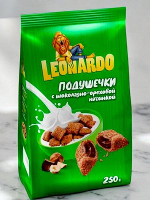 Готовый завтрак «Подушечки с шоколадно-ореховой начинкой» «Leonardo», 250 г