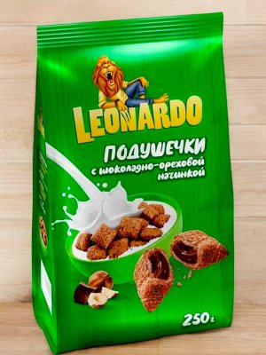 Готовый завтрак «Подушечки с шоколадно-ореховой начинкой» «Leonardo», 250 г