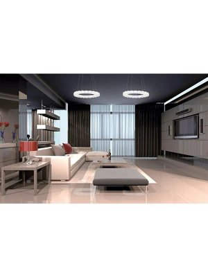 Люстра потолочная светодиодная (LED), 610*610 мм, 25 Вт, Crystal 1601 4K (SBL-CR-25W-1601-4K)
